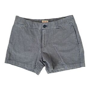 Khakis‎ by GAP blue cream horizontal striped chino shorts Size 4 Retail $50